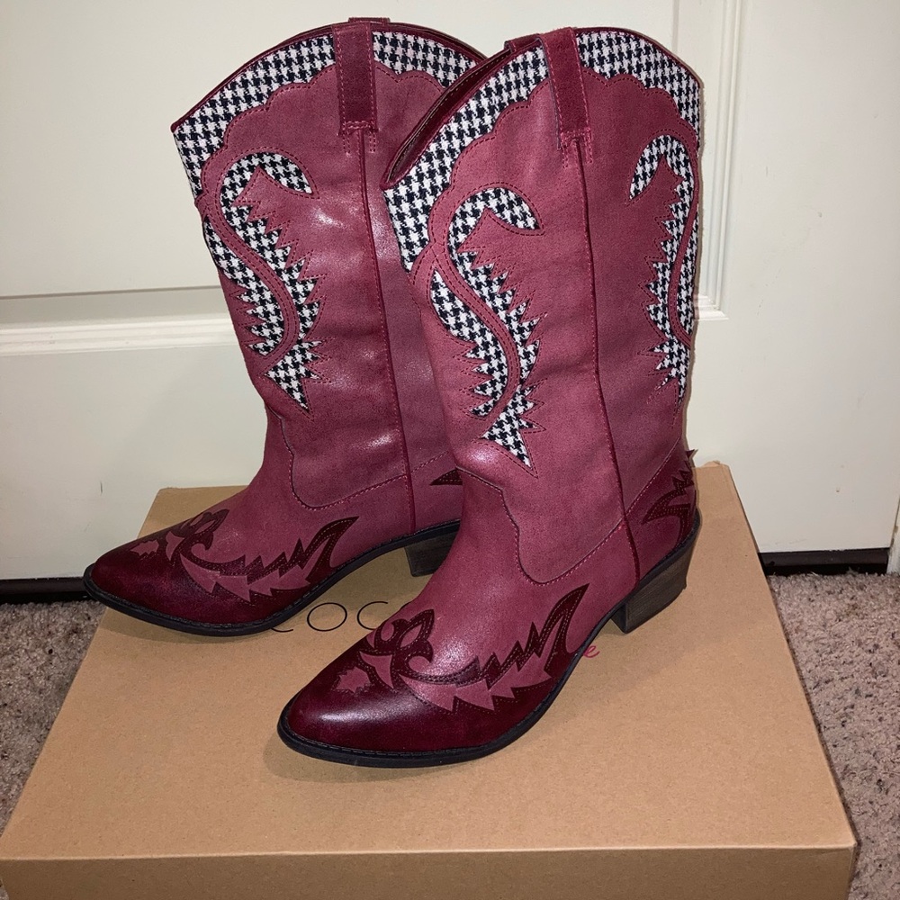 Coconuts by Matisse Burgundy Heeled Boots